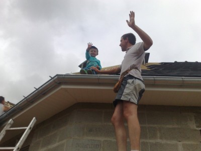 Lucas sur la toiture