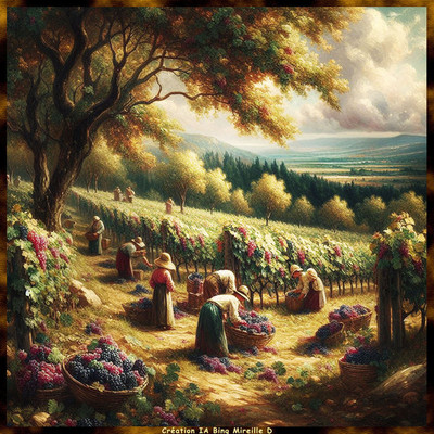 Les Vendanges en Tableau