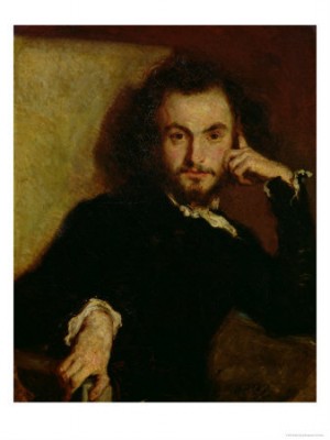 Charles Baudelaire, 24 ans, portrait par E. Deroy, 1845. Versailles, musée historique.