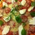 Pizza chorizo tomates fromages basilic
