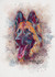 Art digital portrait chien