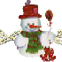 Bonhomme de neige-Père Noël 