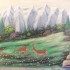 Cerfs au printemps
