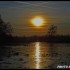 Coucher de soleil sur fond de 