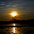Coucher de soleil sur fond de 