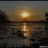 Coucher de soleil sur fond de 