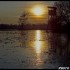 Coucher de soleil sur fond de 