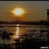 Coucher de soleil sur fond de 