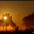 Lever du soleil sur fond de br