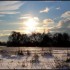 Soleil entre glace et neige