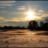 Soleil entre glace et neige
