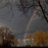 Arc en ciel et coucher du sole