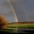 Arc en ciel et coucher du sole