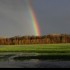 Arc en ciel et coucher du sole