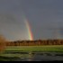 Arc en ciel et coucher du sole