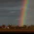 Arc en ciel et coucher du sole