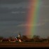 Arc en ciel et coucher du sole