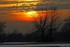 Coucher du soleil sous fond de