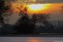 Coucher du soleil sous fond de