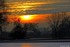 Coucher du soleil sous fond de