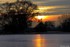 Coucher du soleil sous fond de