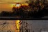 Coucher du soleil sous fond de