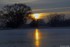 Coucher du soleil sous fond de