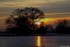 Coucher du soleil sous fond de