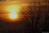Coucher du soleil sous fond de