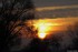 Coucher du soleil sous fond de