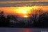 Coucher du soleil sous fond de
