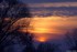 Coucher du soleil sous fond de