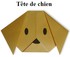 Origami: Tête de chien.