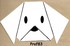 Origami: Tête de chien.