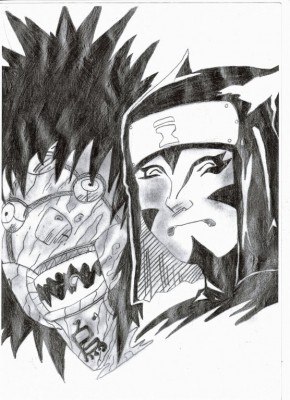 Karasu et Kankurô dans Naruto (Visible sur le site de Kana)