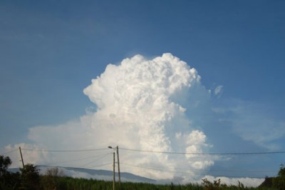 nuages de cendres du volcan