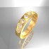 bague 3D or jaune et pierres taille prin