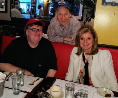 Mr Moore Maher and Mrs Ariane Huffington (twitter officiel Billmaher)